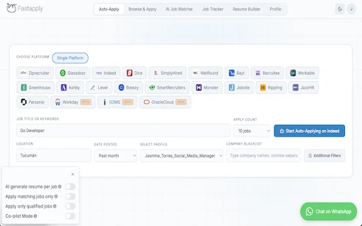 FastApply डाउनलोड करें – AI के साथ मिनटों में नौकरी के आवेदन - Screenshot 2