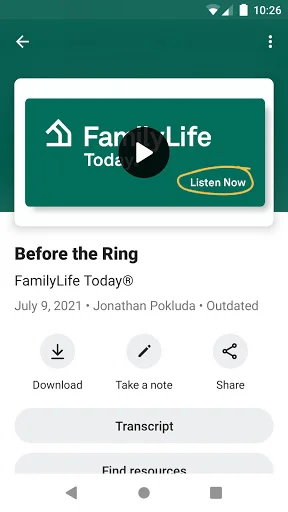 FamilyLife ऐप डाउनलोड करें – प्रेरणादायक पॉडकास्ट और भक्ति सामग्री - Screenshot 3