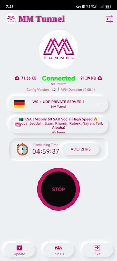 MM Tunnel APK डाउनलोड करें – तेज़ और सुरक्षित VPN सेवा v1.31 - Screenshot 4
