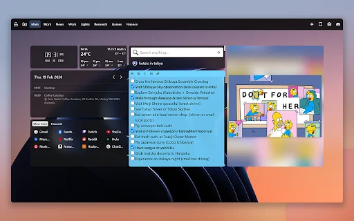 New Tab Widgets डाउनलोड करें – अपना पर्सनल डैशबोर्ड बनाएँ - Screenshot 2
