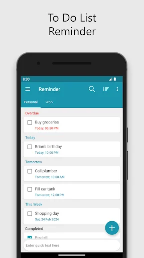 To Do List Reminder & Widget डाउनलोड करें – दैनिक कार्य प्रबंधन - Screenshot 1
