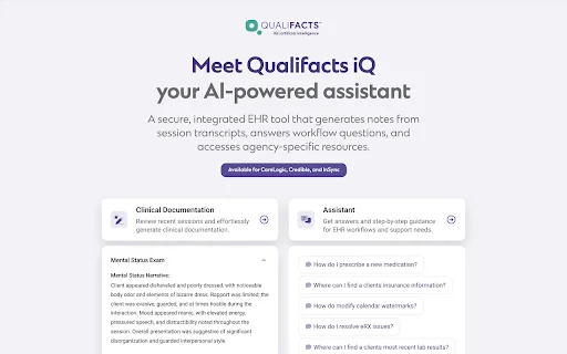 Qualifacts iQ डाउनलोड करें – मानसिक स्वास्थ्य के लिए AI टूल - Screenshot 1