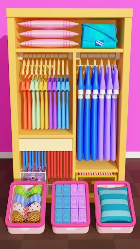 Fill Closet: Organizing Games डाउनलोड करें – ASMR पहेली गेम - Screenshot 1