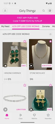 Girly Thingz डाउनलोड करें – स्टाइलिश फैशन और लाइव शॉपिंग का अनुभव - Screenshot 1