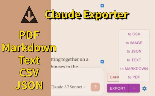 AI Chat Exporter डाउनलोड करें – Claude चैट को PDF और MD में सेव करें - Screenshot 2