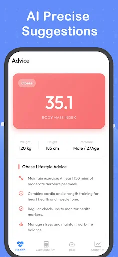 BMI Calculator-Weight Record डाउनलोड करें – AI फिटनेस और डाइट गाइड - Screenshot 13