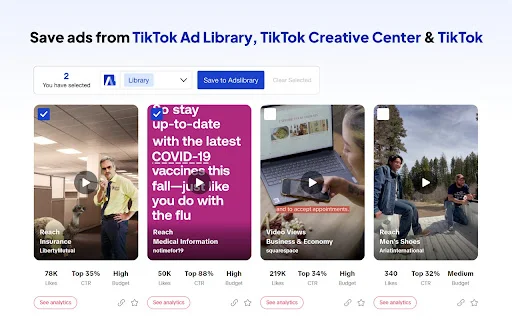 Ad Library एक्सटेंशन डाउनलोड करें – Facebook और Instagram विज्ञापन सेव करें - Screenshot 4
