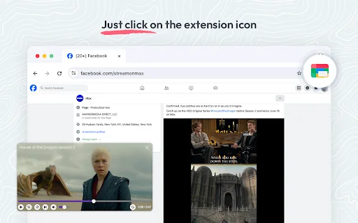 Picture in Picture Chrome Extension डाउनलोड करें – Floating Video Player - Screenshot 2
