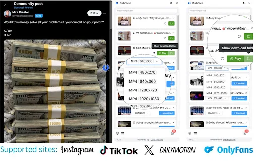 DataTool Video Downloader डाउनलोड करें – TikTok और सोशल मीडिया वीडियो - Screenshot 4
