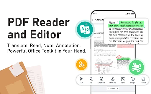 PDF Reader – Translate & Edit डाउनलोड करें – 110+ भाषाओं में अनुवाद - Screenshot 3