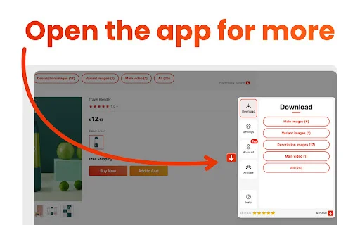AliSave डाउनलोड करें – AliExpress और Alibaba से फोटो, वीडियो सेव करें - Screenshot 3