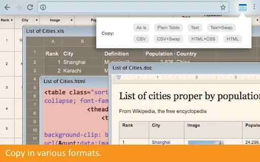 Copytables डाउनलोड करें – वेब टेबल डेटा कॉपी करने का सबसे आसान तरीका - Screenshot 4