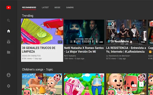 YouTube™ for TV डाउनलोड करें – अपने ब्राउज़र में YouTube Leanback का आनंद लें - Screenshot 1