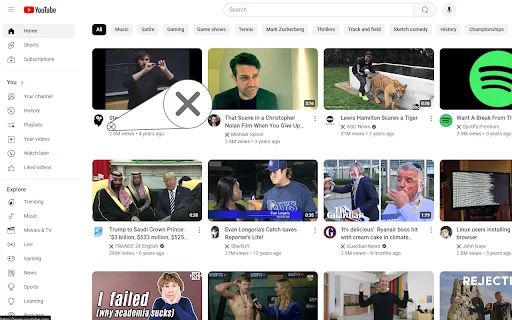 Channel Blocker डाउनलोड करें – YouTube पर अनचाहे चैनल और वीडियो ब्लॉक करें - Screenshot 1