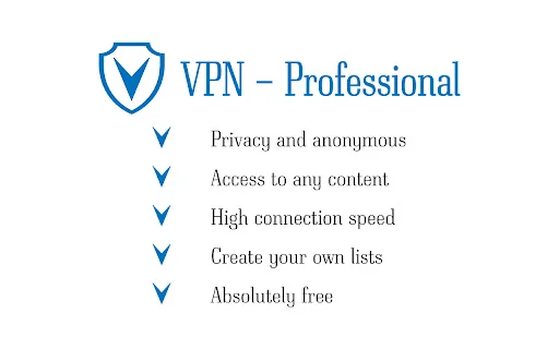 VPN Professional डाउनलोड करें – Chrome के लिए सुरक्षित और मुफ्त VPN - Screenshot 1