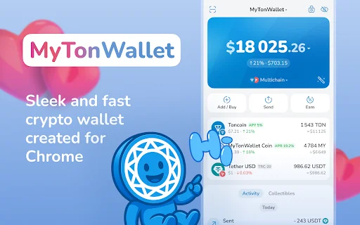 MyTonWallet डाउनलोड करें – TON और TRON के लिए सबसे सुरक्षित क्रिप्टो वॉलेट - Screenshot 1