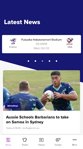 Rugby Xplorer ऐप डाउनलोड करें – रग्बी ऑस्ट्रेलिया का आधिकारिक ऐप - Screenshot 1