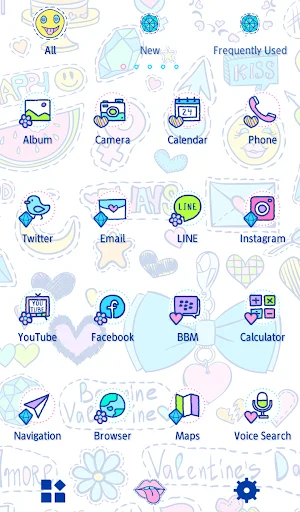 Whimsical Stickers Theme डाउनलोड करें – रंगीन और प्यारा एंड्रॉइड थीम - Screenshot 3