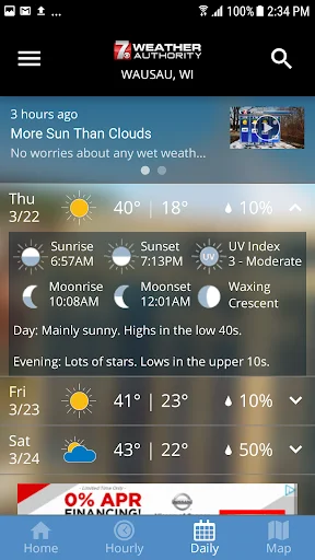 WSAW WZAW First Alert Weather डाउनलोड करें – सटीक स्थानीय पूर्वानुमान - Screenshot 4