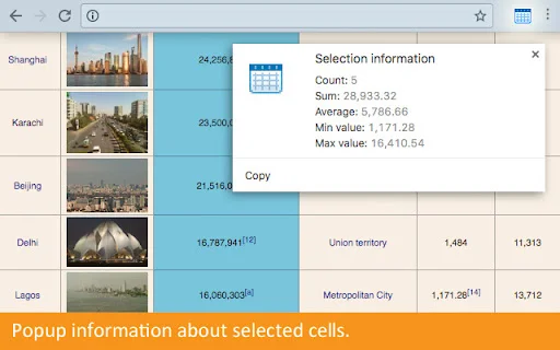 Copytables डाउनलोड करें – वेब टेबल डेटा कॉपी करने का सबसे आसान तरीका - Screenshot 3
