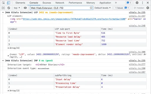 Web Vitals एक्सटेंशन डाउनलोड करें – वेबसाइट स्पीड और UX सुधारें - Screenshot 4
