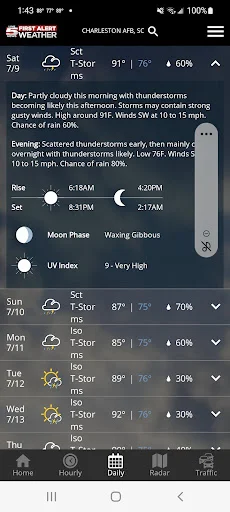 WCSC Live 5 Weather डाउनलोड करें – सटीक मौसम अपडेट - Screenshot 3