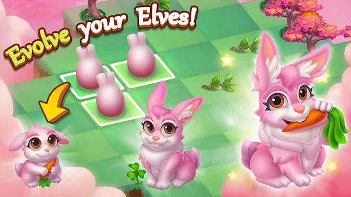 Merge Elves-Merge 3 Puzzles डाउनलोड करें – जादुई गार्डन गेम - Screenshot 3