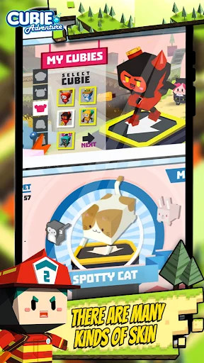 Cubie Adventure World डाउनलोड करें – मजेदार रन और जंप गेम - Screenshot 5