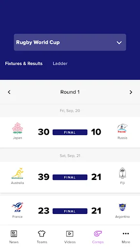 Rugby Xplorer ऐप डाउनलोड करें – रग्बी ऑस्ट्रेलिया का आधिकारिक ऐप - Screenshot 5