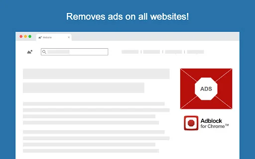 Adblock for Chrome डाउनलोड करें – विज्ञापनों को ब्लॉक करें और सुरक्षित ब्राउज़ करें - Screenshot 1