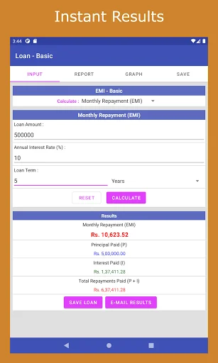 Financial Calculator India Pro डाउनलोड करें – भारतीय वित्तीय गणनाएँ - Screenshot 11