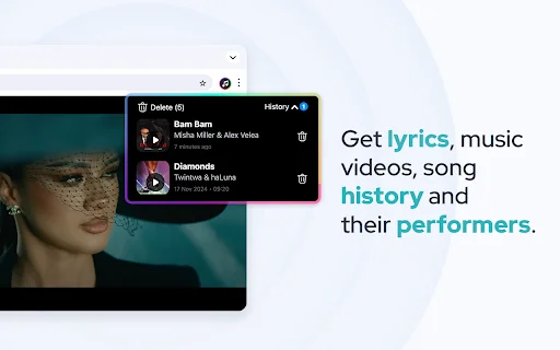 Music Identifier डाउनलोड करें – ब्राउज़र में गाने की पहचान करें - Screenshot 2
