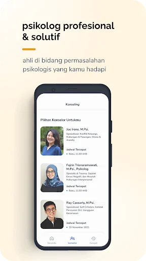 Bicarakan – मानसिक स्वास्थ्य परामर्श ऐप डाउनलोड करें | विशेषज्ञ मनोवैज्ञानिक - Screenshot 16