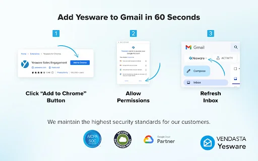 Vendasta Yesware डाउनलोड करें – Gmail के लिए स्मार्ट सेल्स ट्रैकिंग और ऑटोमेशन - Screenshot 5