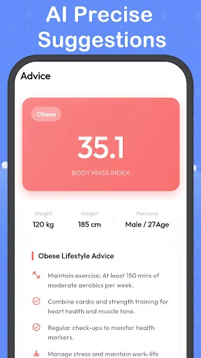 BMI Calculator-Weight Record डाउनलोड करें – AI फिटनेस और डाइट गाइड - Screenshot 5
