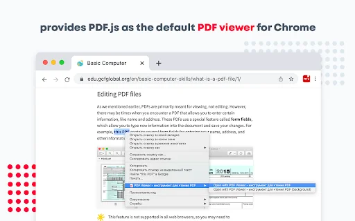 PDF Viewer Chrome Extension डाउनलोड करें – तेज़ और मुफ़्त PDF रीडर - Screenshot 1