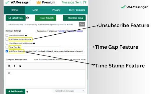 WA Bulk Message Sender डाउनलोड करें – WhatsApp मार्केटिंग टूल - Screenshot 2