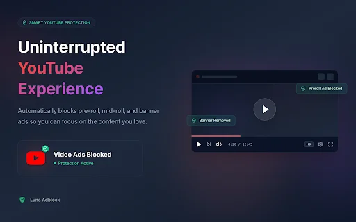 Luna Adblock डाउनलोड करें – YouTube और वेब के लिए बेस्ट एड ब्लॉकर - Screenshot 2