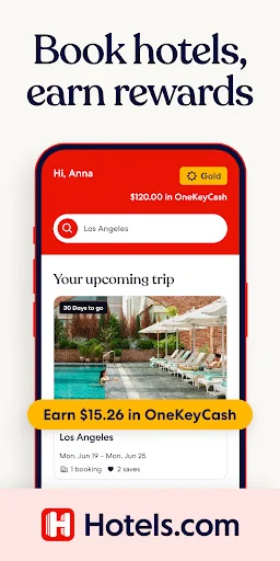 Hotels.com ऐप डाउनलोड करें – सस्ते होटल और ट्रैवल डील्स पाएं - Screenshot 1