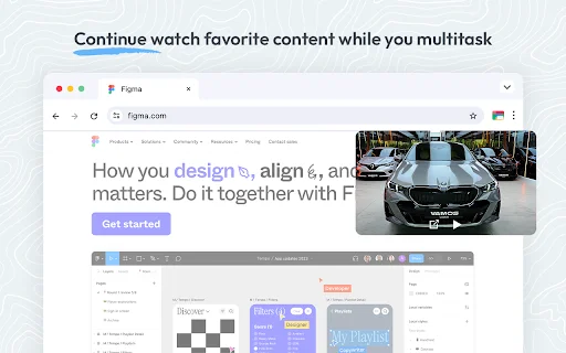 Picture in Picture Chrome Extension डाउनलोड करें – Floating Video Player - Screenshot 3