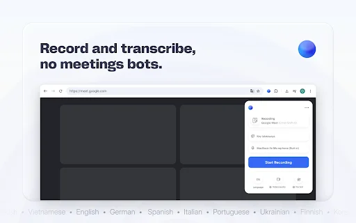 Bluedot AI Notetaker डाउनलोड करें – Google Meet, Zoom के लिए बेस्ट - Screenshot 1