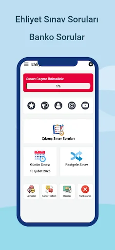 Ehliyet Sınav Soruları 2026 डाउनलोड करें – सर्वश्रेष्ठ ड्राइविंग टेस्ट तैयारी - Screenshot 1
