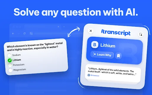 Transcript AI Homework Helper डाउनलोड करें – पढ़ाई में मदद पाएं - Screenshot 1