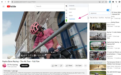 YouTube के लिए Auto Translate डाउनलोड करें – सबटाइटल्स का अनुवाद करें - Screenshot 3