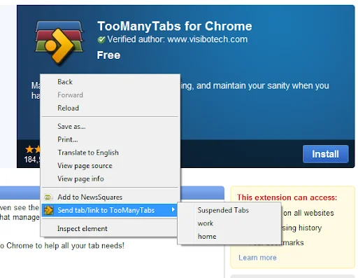 TooManyTabs Chrome एक्सटेंशन डाउनलोड करें – टैब को आसानी से मैनेज करें - Screenshot 6