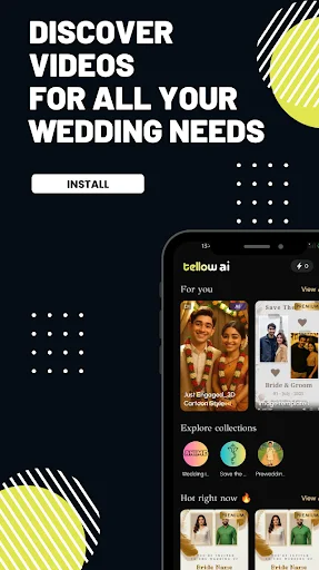 Tellow AI: शादी और जन्मदिन के लिए प्रोफेशनल इनविटेशन वीडियो बनाएं - Screenshot 1