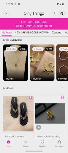 Girly Thingz डाउनलोड करें – स्टाइलिश फैशन और लाइव शॉपिंग का अनुभव - Screenshot 2