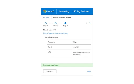 UET Tag Helper डाउनलोड करें – Microsoft Advertising ट्रैकिंग टूल - Screenshot 1