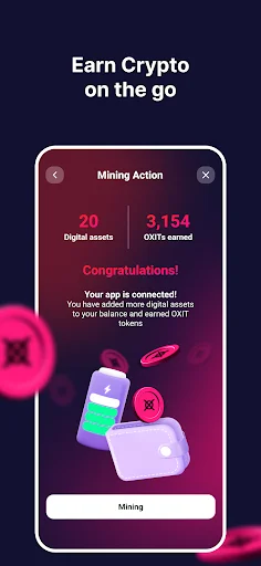 OXygean App डाउनलोड करें – अपना डिजिटल सेल्फ माइन करें और क्रिप्टो कमाएं - Screenshot 3
