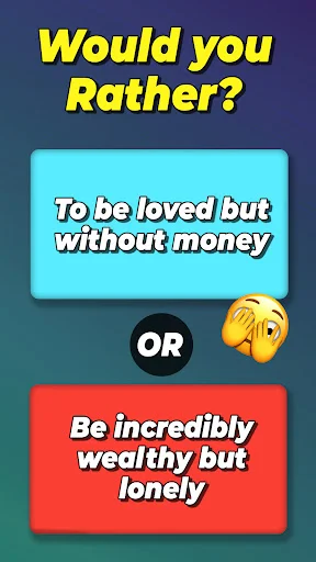 Would You Rather? Extreme डाउनलोड करें – मजेदार ट्रिविया गेम - Screenshot 1
